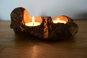 aussergewöhnliche Teelichter aus Olivenholz