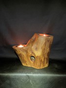 Olivewood Candlestick
